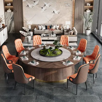 Solid wood electric dining table commercial