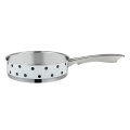 Stainless steel skillet with black dots