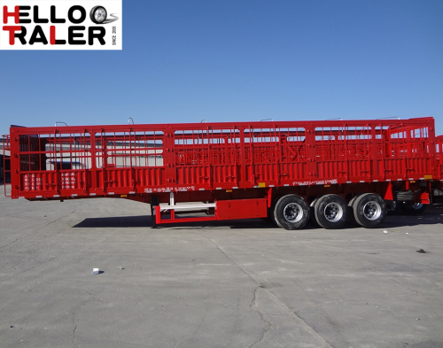 Widely Used 40FT 3 Axle High Wall Bin Column Fence Semi Trailer for sale