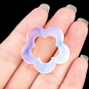 Opalite 30mm Hollow Plum Blossom Pendant & Ornament for Home Decoration Handmade Craved Stone Solar