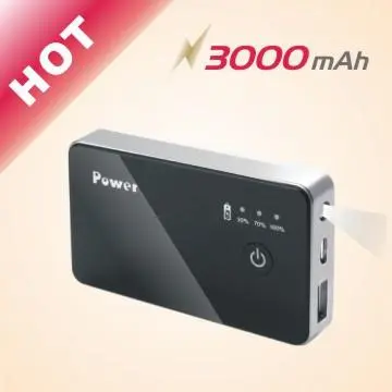 Mobile Power Bank 3000mah with LED torch