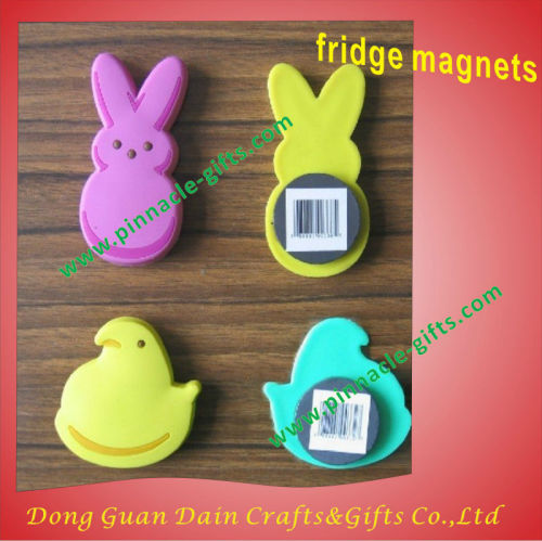 souvenir high quality cartoons silicone pvc fridge magnets