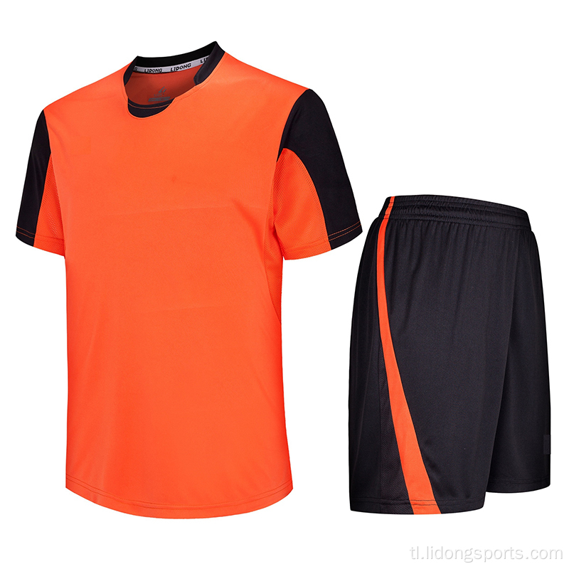 Ang pakyawan ng football jersey polyester soccer jersey set