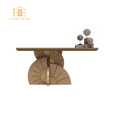 Luxus moderne massive Holzkonsole und Seitentische für Kunstdekoration