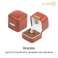 PU Leather Brown high quality customized jewelry box