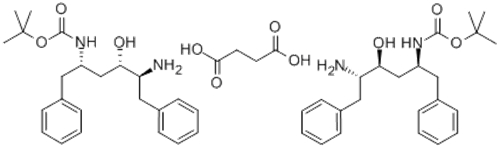 Name: (2S,3S,5S)-5-tert-Butyloxycarbonylamino-2-amino-3-hydroxy-1,6-diphenylhexane succinate CAS 183388-64-9