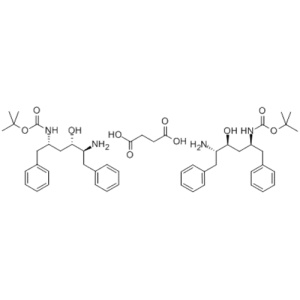 Name: (2S,3S,5S)-5-tert-Butyloxycarbonylamino-2-amino-3-hydroxy-1,6-diphenylhexane succinate CAS 183388-64-9
