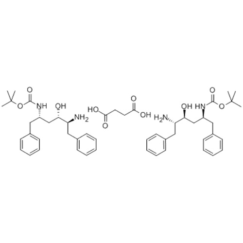 Nombre: (2S, 3S, 5S) -5-terc-butiloxicarbonilamino-2-amino-3-hidroxi-1,6-difenilhexano succinato CAS 183388-64-9