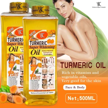 Turmeric Essential Oil - Skin Whitening Moisturizer & Massage Oil