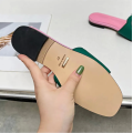 Kvinnors designer flip flops läder glider