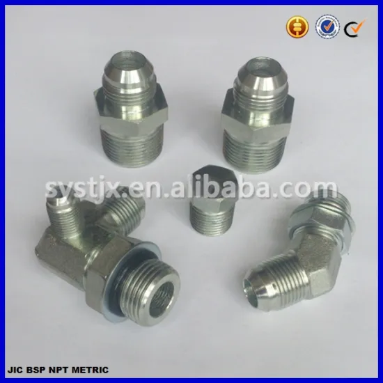 Straight and elbow hydraulic adapter connector