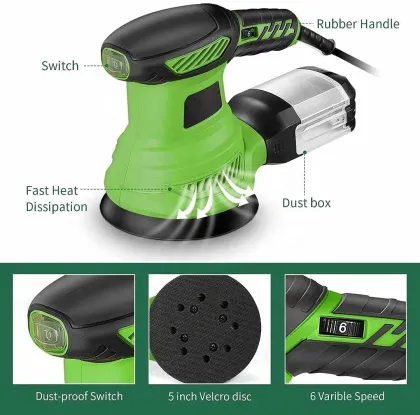 Power Electric Random Orbital Sanders Orbit Palm Sander Machine ETL GS CE