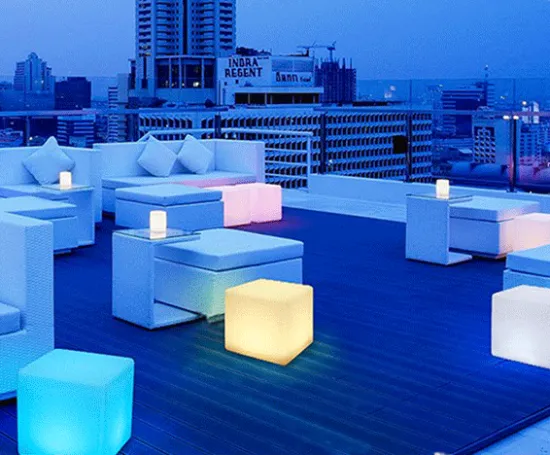 Waterproof Outdoor RGB LED Cube Chairs: Vibrant Color-Changing Furniture
