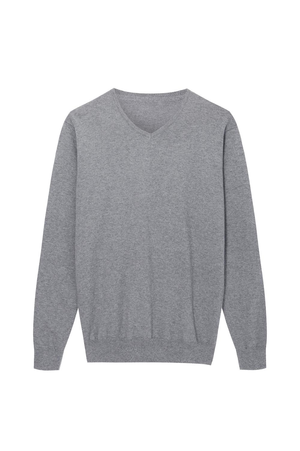 Men's Knitted Sustainable Recycle Polyester V-Neck Pullover