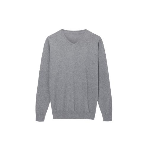 Men's Knitted Sustainable Recycle Polyester V-Neck Pullover