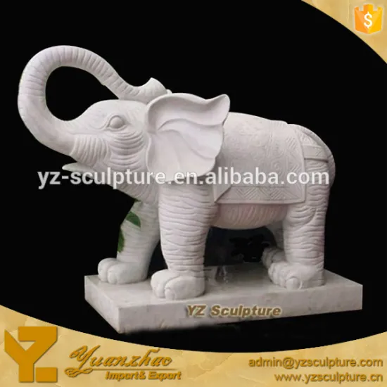 garden decoration small lovely white marble elephant statue