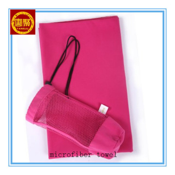 Quick dry microfiber towel,customized microfiber towel,high absorbent microfiber towel with mesh bag luxury