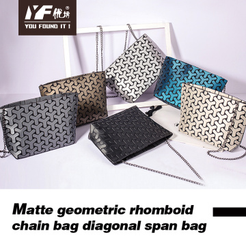 ʻO ka Mate Matte Geometric Rhomboid Chain Bain Bag Gird DIGONE SPECONE SPET BAG