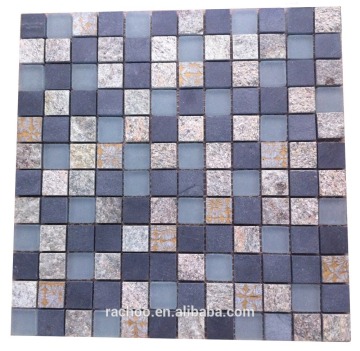 Alibaba best wholesale glass and stone mix resin mosaic tile