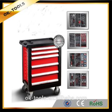 OK-tools Hot selling Roller Cabinet Tool Kit, hand tool with trolley