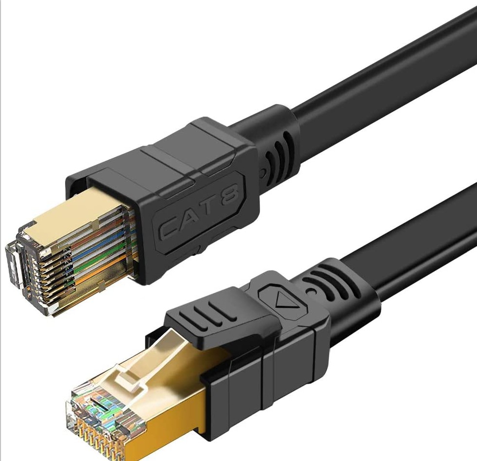 Cable de conexión plano CAT8 de alta velocidad de 40G