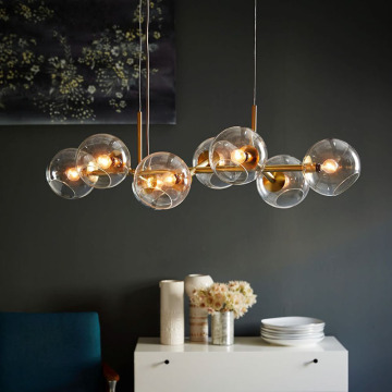 LEDER Glass Flush Mount Chandelier