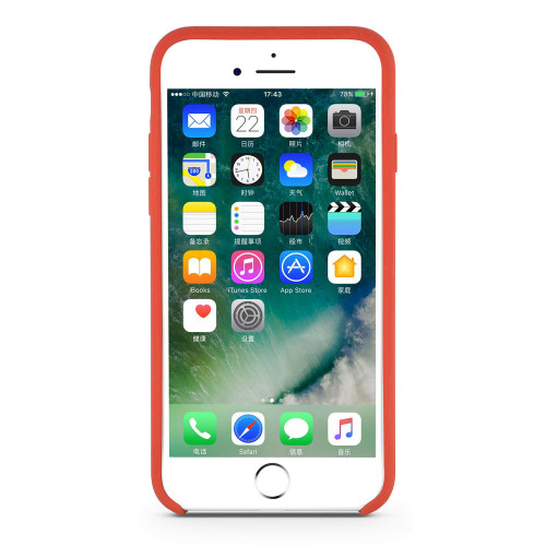 Red Liquid Silicone Rubber Protective Shell for iPhone8