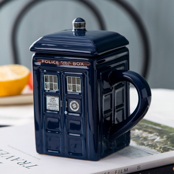 British Police Booth Design Tasse - Heißer verkaufter Keramikkaffee und Tee Tasse mit Deckel