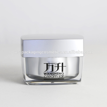 Face Care Cosmetic Acrylic Square Cosmetic Face Care 30G Jar