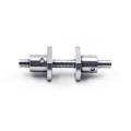 Ball screw with double round nuts and flanges