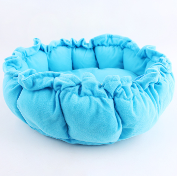 Solid Color Soft Round Pumpkin Bed Small Animal Drawstring House Pet Supplies 2 sizes