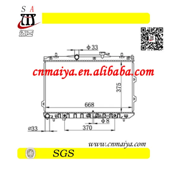 auto radiator fit for CERATO 1.6i 2005 , DPI:2784