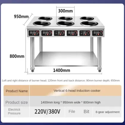Commercial Multi-Concave Furnace Kettle Chicken Multi-Eye Induction Cooker