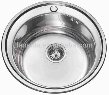 Russia style round kitchen stainless steel sink