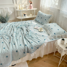 Falda de sábana elegante de la cubierta de la cama con volantes de encaje