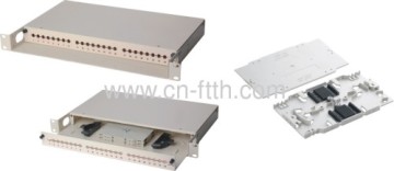 Deslizamiento fibra óptica Patch Panel de 24 puertos