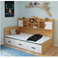 책장과 저장, 아이들을위한 저장 또는 서랍이있는 나무 침대