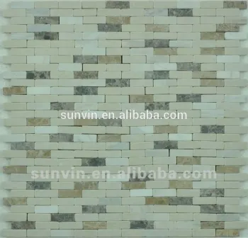 Back mesh natural marble stone mosaic tile for wall decoration