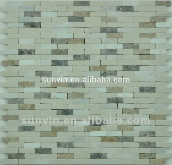 Back mesh natural marble stone mosaic tile for wall decoration