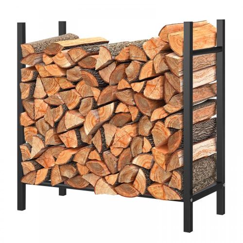 Soporte de almacenamiento de estante de madera de fuego al aire libre