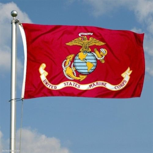 US Polyester Grommets Marines Flag