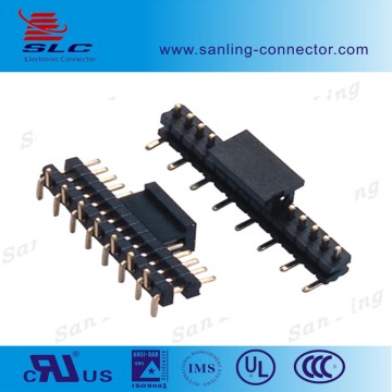 Double Plastics single row SMT Type 1.27mm pitch Gold Plated PCB Pin Header connector