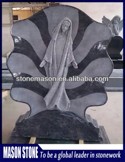 Mary sculpture tombstone design