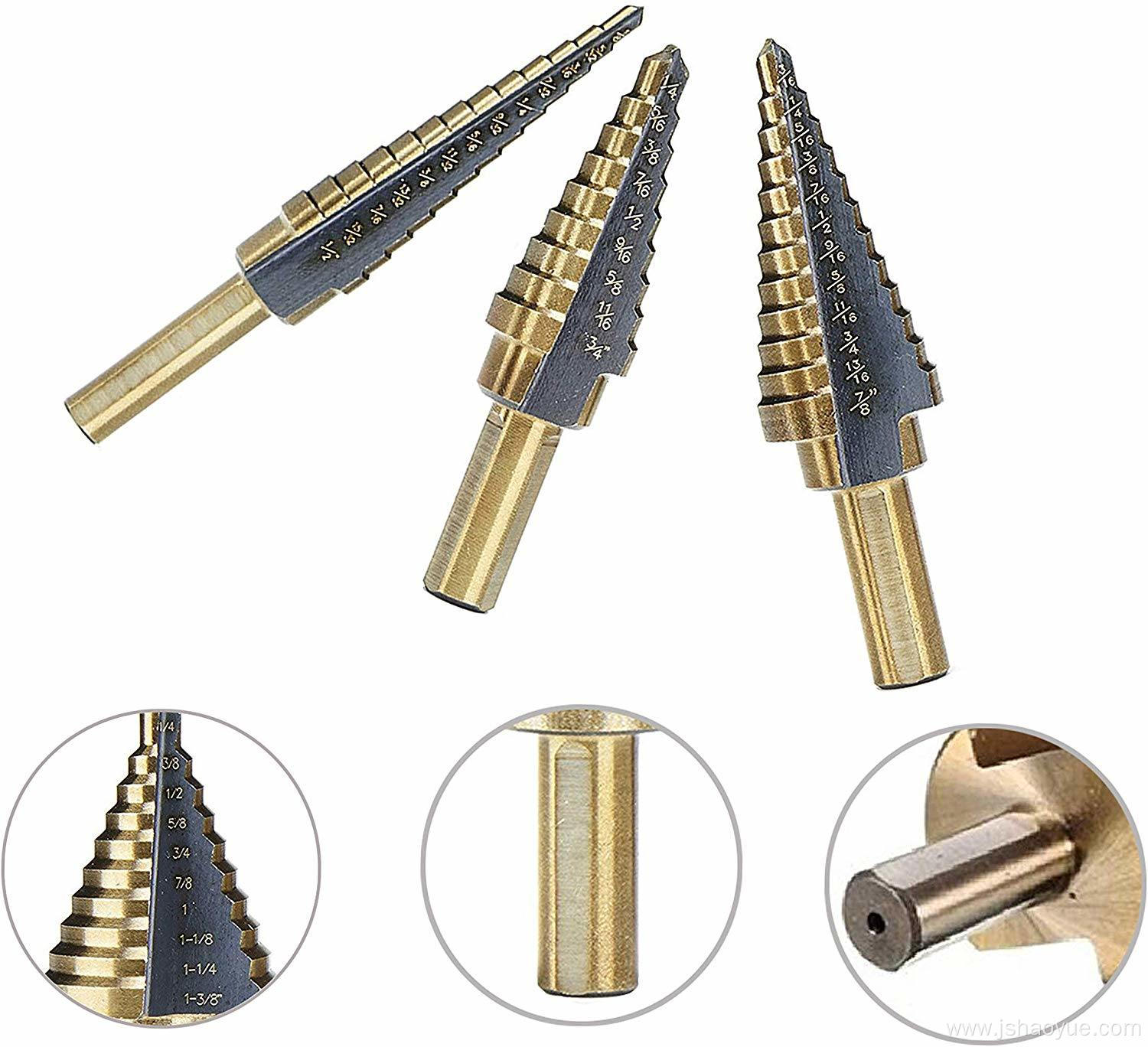 5PCS Step Drill Bit Set