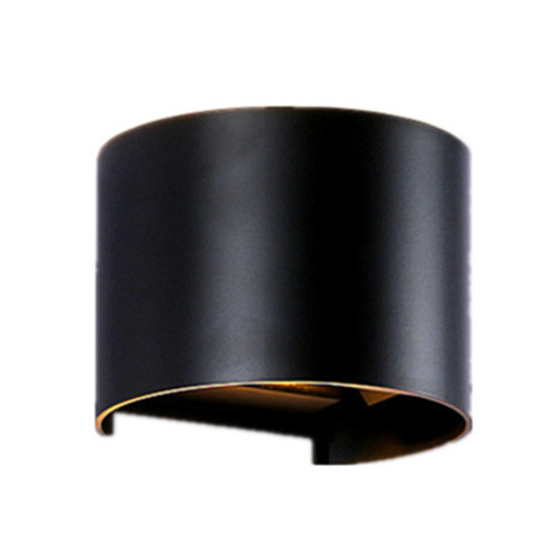 Black Circle LED Outdoor Wall Light