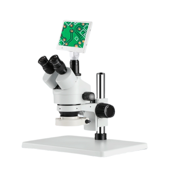 Trinocular Stereo Microscope for Phone Repair - 7-45X Synchronous Zoom