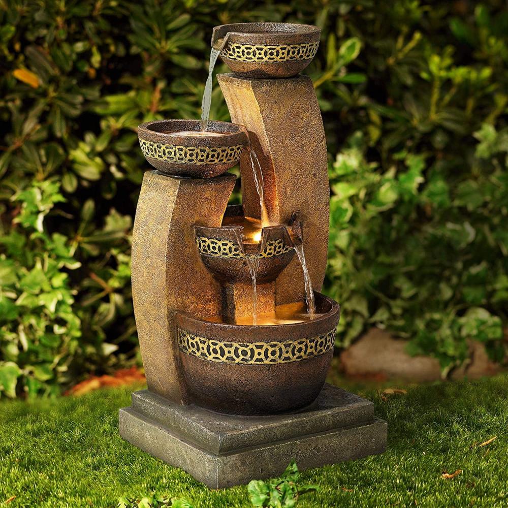 Four Bowl Outdoor Floor Water Fountain 1.jpg