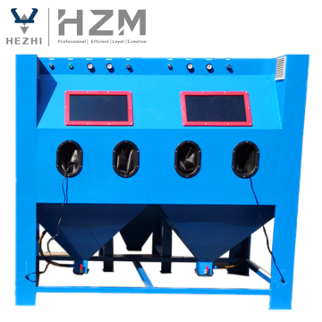 Water Dustless Sandblaster: Double Stations Turntable Sand Blasting Machine Price
