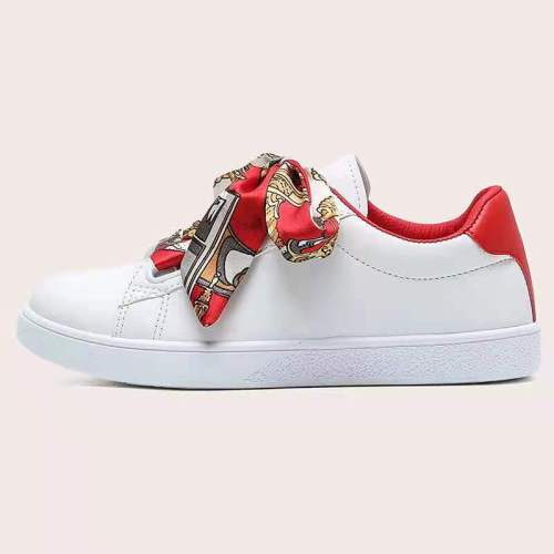 2021 board women causal Silk belt shoes