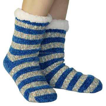 Customizable Soft and Cozy Winter Fleece Slipper Socks with Grippers for Women